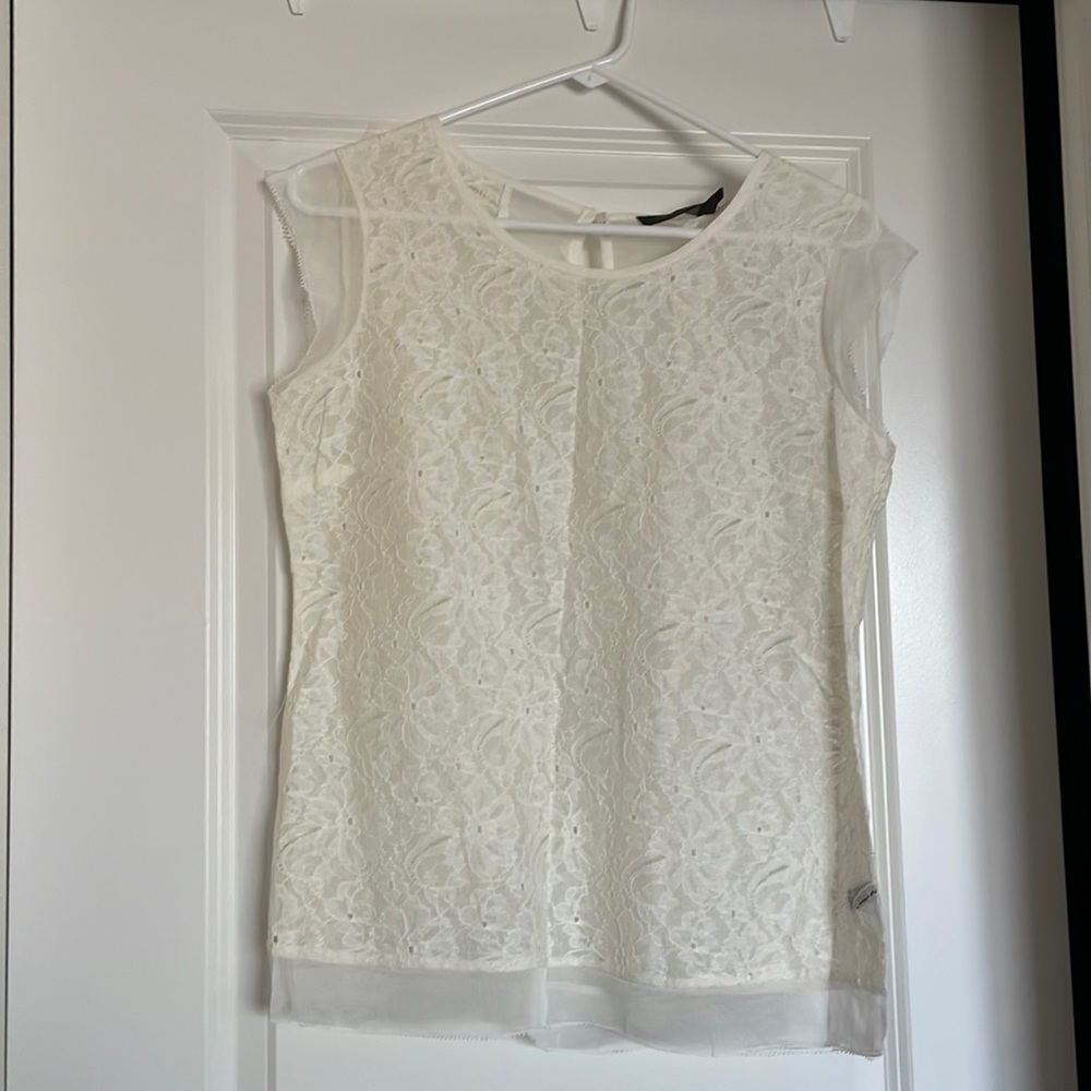 NWT limited brand white lace shirt size small